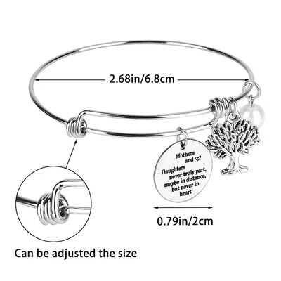 

Family Tree Bracelet The Love Between Mother&Daughter is Forever Tree of Life Bracelet Mother Gift Bangle