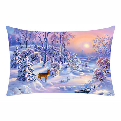 

Tailored Merry Christmas Rectangle Cushion Cover Throw Pillow Case Pillowcase