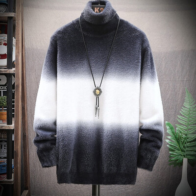 

Toponeto Mens Tie Dyeing Autumn Winter Casual Long Sleeve Knitting Sweaters Tops Bloue