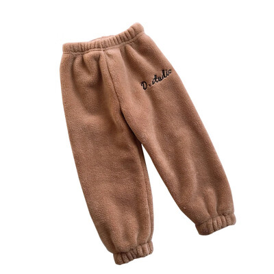 

Free Size Winter Warm Girls Long Pants Kids Coral Velvet Homehouse Pants Loose Casual Children Clothing Women Wear