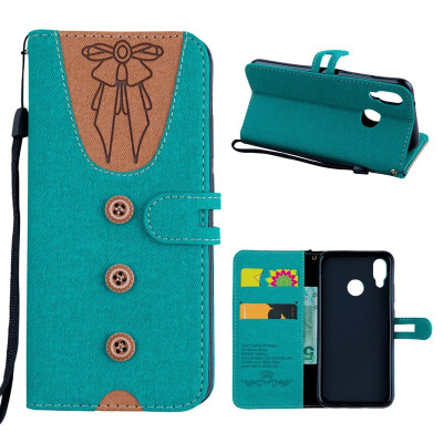 

MOONCASE Huawei P20 Lite stitching embossed womens leather case - green
