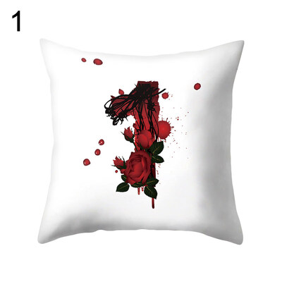 

Rose Number Figure Pillow Case Cushion Cover Sofa Bed Car Cafe Office Decoration