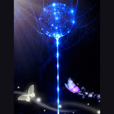 

Gobestart Reusable Luminous Led Balloon Transparent Round Bubble Decoration Party Wedding