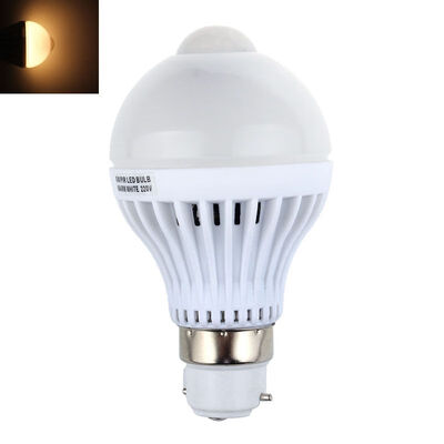 

〖Follure〗B22 5W 220V 18LED Motion Control PIR Sensor light Lamp Bulb Warm White