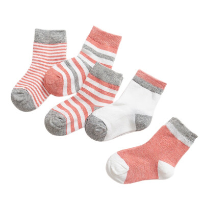 

5 PairsSets Boys Girls Cute Cartoon Stripe Pattern Cotton Socks Childrens Kids Novelty Design
