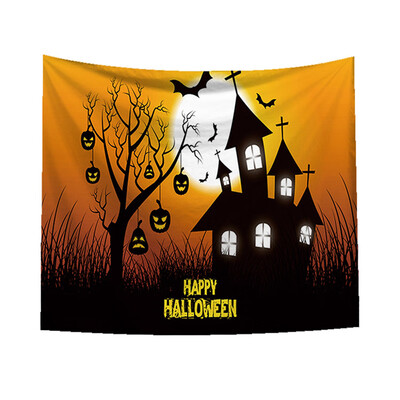 

Toponeto Sugar Skull Tapestry Halloween Trick Treat Horror Ghost Wall Hanging Home Decor