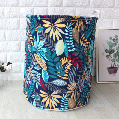 

Gobestart Waterproof Canvas Laundry Case Clothes Basket Storage Basket Folding Storage Box
