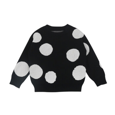

2019 Children Baby Sweaters Dot Boys Sweaters Winter Girls Sweaters Knit Kids Pullover Casual Boys Clothing 1-6 Years
