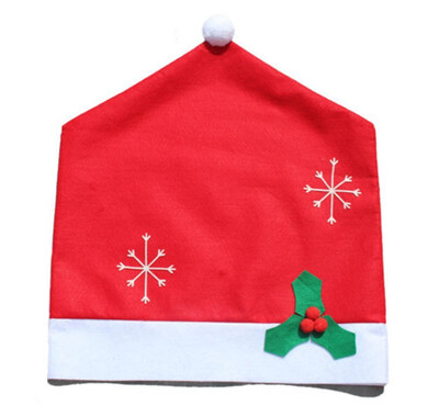 

Merry Red Santa Chair Cover Hat & Table Cloth Cover For Christmas Dinner Decor