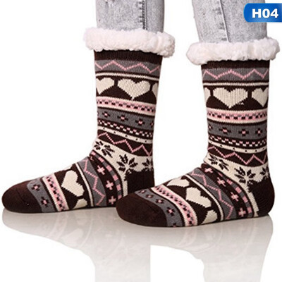 

Womens Thick Warm Cozy Fleece-lined Non-Skid Slipper Socks