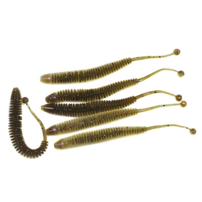 

6Pcsset 80mm Fishing Lure Artificial Soft Bait Carp Lures Night Luminous Worm Bait Fishing Tackle Accessories