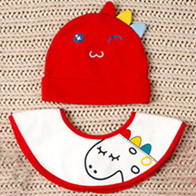 

Funny Winter Warm Cartoon Print Hat Bibs Sets Children Kids Cute Knit Caps For Baby Girls Boys