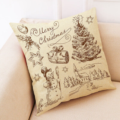 

Tailored Christmas Home Decor Cushion Cover Graffi Style Throw Pillowcase Pillow Covers