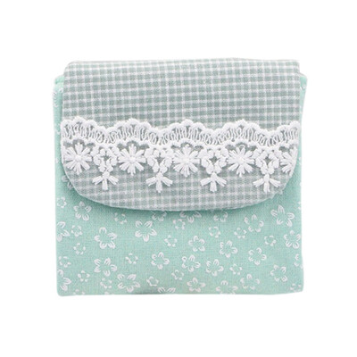 

Simple 3 Folding Cloth Fabric Portable Sanitary Napkin Storage Bag For Outdoor Travel