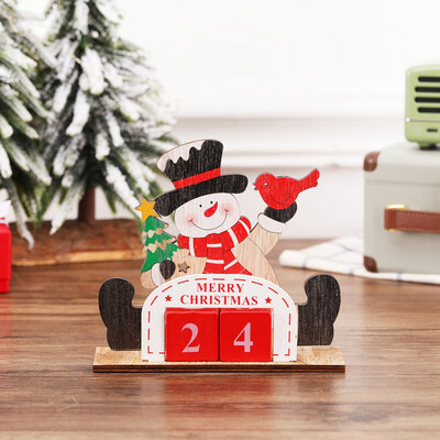 

Tailored Christmas Decoration Creative Wooden DIY Calendar Office Desktop Decoration