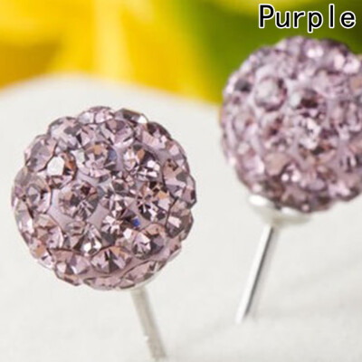 

2 New Female Earrings Womens Fashion Ball Sparkling Earrings Stud Earring