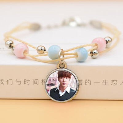 

Kpop BTS Bangtan Boys Bracelet DIY Handmade Ceramic Bracelet Photo Image Hot Gift for ARMY
