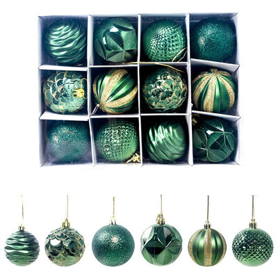 

12PCPack Multi-Colors Christmas Ball - Christmas Tree Hanging Pendant Decor