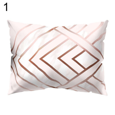 

Marble Grain Geometric Print Pillow Case Sofa Waist Throw Cushion Cover Decor