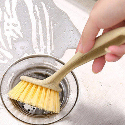 

1PC Kitchen long handle decontamination pot brush dish brush can be mounted sink stove cleaning brush