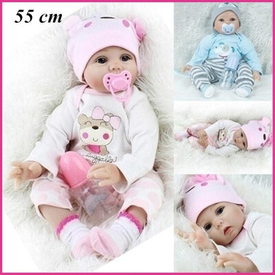 

55cm New Realistic Silicone Baby Lifelike Dolls Birthday Gifts Playmates Toy