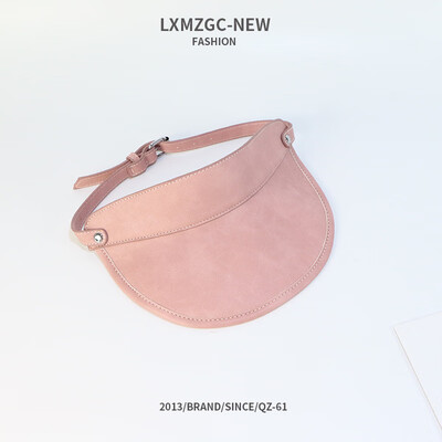 

high-quality pu leather empty top hat womens spring&summer hat all-on-the-one sun-shading no-top ducks cap tide