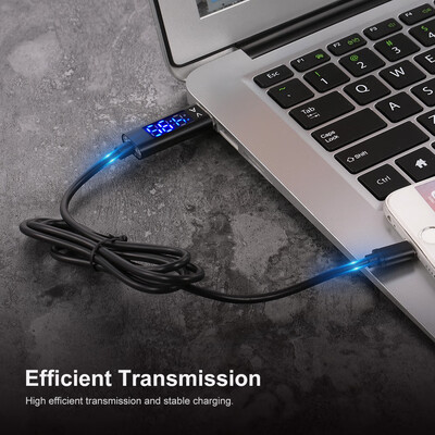 

Lightning Charging Cable USB Data Cable USB Charging Cord 1M Current Voltage Display for iPhone iPad