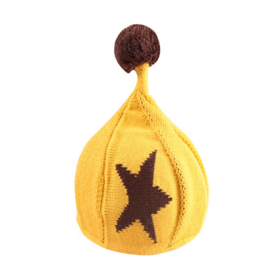 

Autumn Winter Casual Fashion Newborn Baby Five-pointed Star Embroidered Knitted Hat Kid Toddler Cute Cap