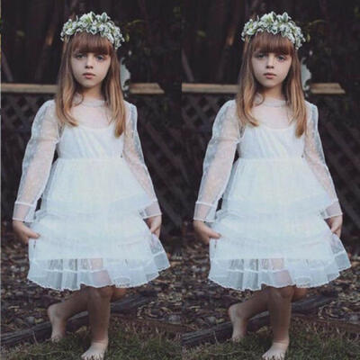 

Infant Baby Girl Lace Tutu Flower Dress Pageant Party Birthday Wedding Princess