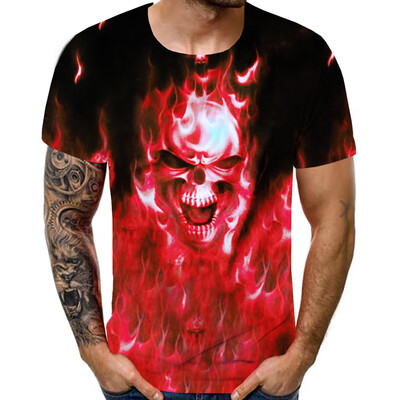 

Toponeto Mens Summer New Style 3D Printed Short Sleeves Fashion Comfort Blouse Top