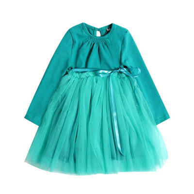 

Fancy Star Design Solid Dress for Girls Princess Party Dresses Autumn Kids Dresses for Girl Easter Costume