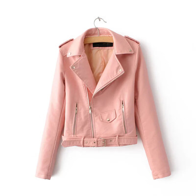 

Women Fashion Motorcycle Zipper PU Leather Coat Women Basic Street Jackets EFINNY Autumn New Short Faux Soft Leather Jacket