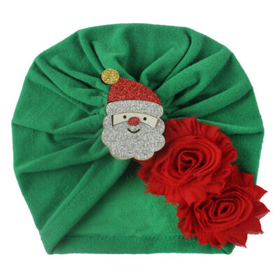 

Xmas Headwear Caps Baby Kids Flower Bonding Cartoon Christmas Tree Gift Hats