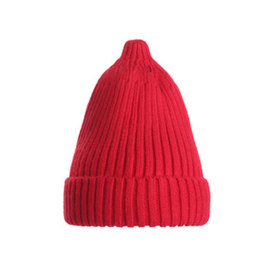 

Autumn Winter New Newborn Baby Boys Girls Wool Solid Color Hat Lovely Warm Comfortable High Quality Knitted Wool Hemming Hats