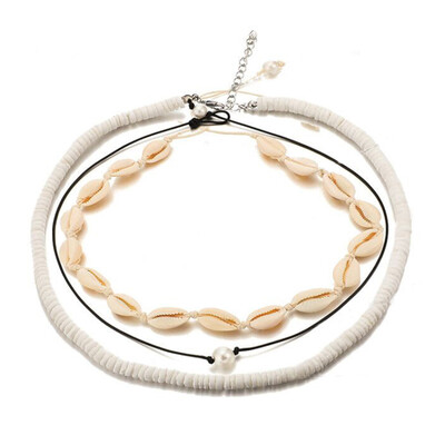 

Cowrie Shell Necklace for Women Seashell Choker Necklace Set Puka Shell Necklace for Summer