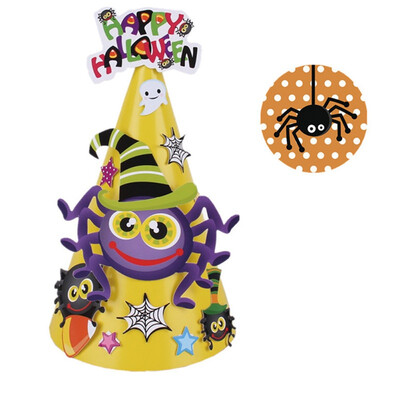 

Halloween Hat Bat Pumpkin Cosplay DIY Childrens Kindergarten Hand Paste Making Gifts