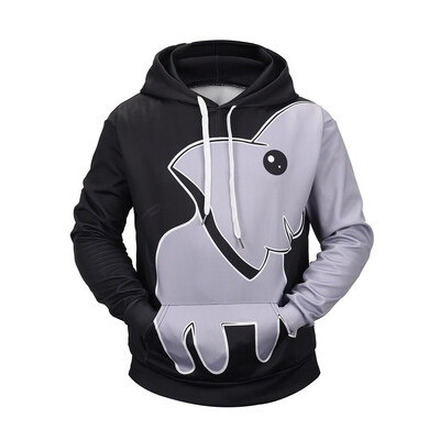 

Toponeto Mens Casual 3D Elephant Print Long Sleeve Hoodie Sweater Jacket Coat