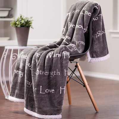 

Toponeto Flannel Super Soft Super Luxurious Positive Energy Cure Square Blanket