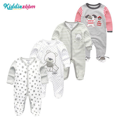 

4PCSLot Baby Clothing Sets Newborn 0-12M 100Cotton Baby Bodysuits Print Long Sleeve Baby Boys Clothes Baby Girls Clothes Rpmpers