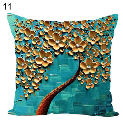 

Flower Plant Painted Throw Pillow Case Cushion Cover Sofa Bed Car Office Decor