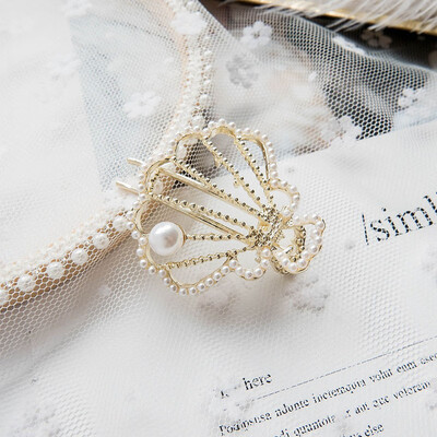 

Hair Accessories For Women Fashion Cute Pearl Decoration Hair Clips Shell Starfish Hollow Design Women Hair Clips