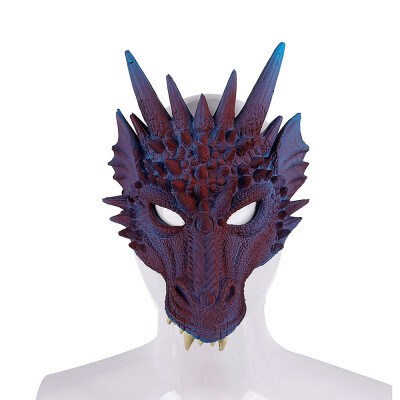 

3D Dragon Mask Half Face Mask Teens Halloween Costume Party Cosplay Decor