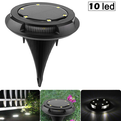 

〖Follure〗Solar Ground Lights Newest 10 LED Outdoor Waterproof Solar Disk Lights Solar Gar