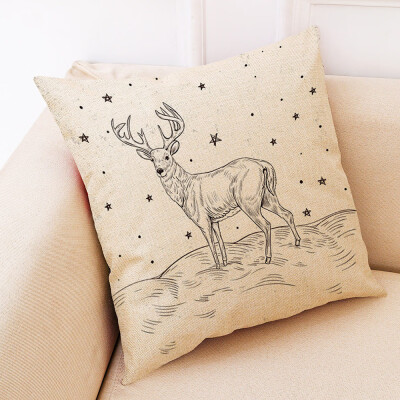 

〖Follure〗Christmas Home Decor Cushion Cover Graffi Style Throw Pillowcase Pillow Covers