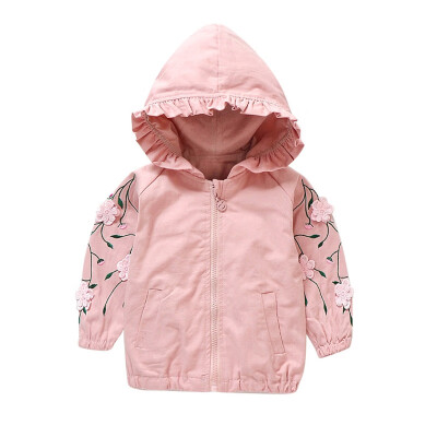 

Baby Girls jacket Coat Autumn Long Sleeve Kids Jackets Outerwear Windbreaker For Girl Trench Coats Children Clothes