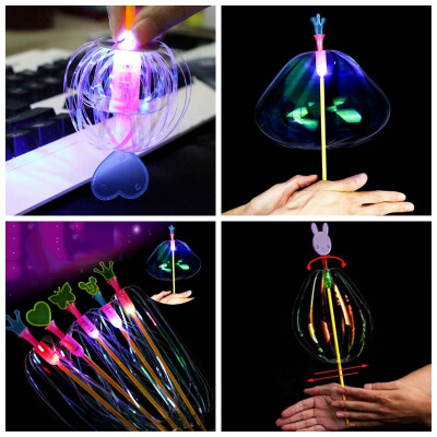 

Colorful Magic Rainbow Magic Bubble Stick Wand LED Bubble Bright Light Wand Toy Spinning Wand