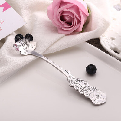 

Toponeto Stainless Coffee Spoon Flower Shape Dessert Ice Cream Candy Tea Spoon