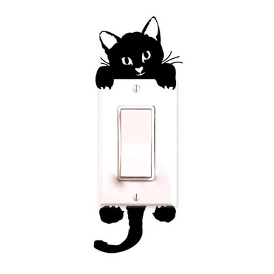 

DIY Funny Cute Cat Dog Switch Stickers Wall Stickers Home Decoration Bedroom Parlor Decoration Z9