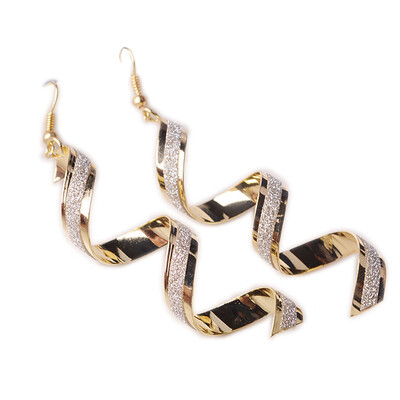 

Women Sophisticated Twist Spiral Eardrops Lady Girl Dangle Hook Earrings Jewelry