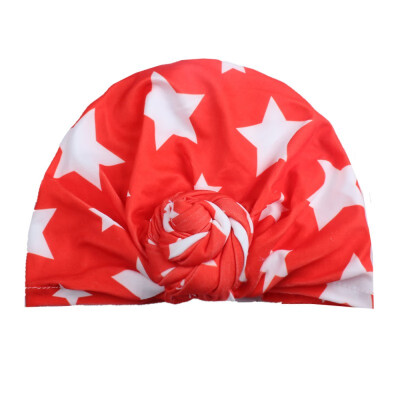 

Baby Hat with Bow Sweet Star Print Baby Cap For Girls Boys Elastic Infant Accessories 1 PCS